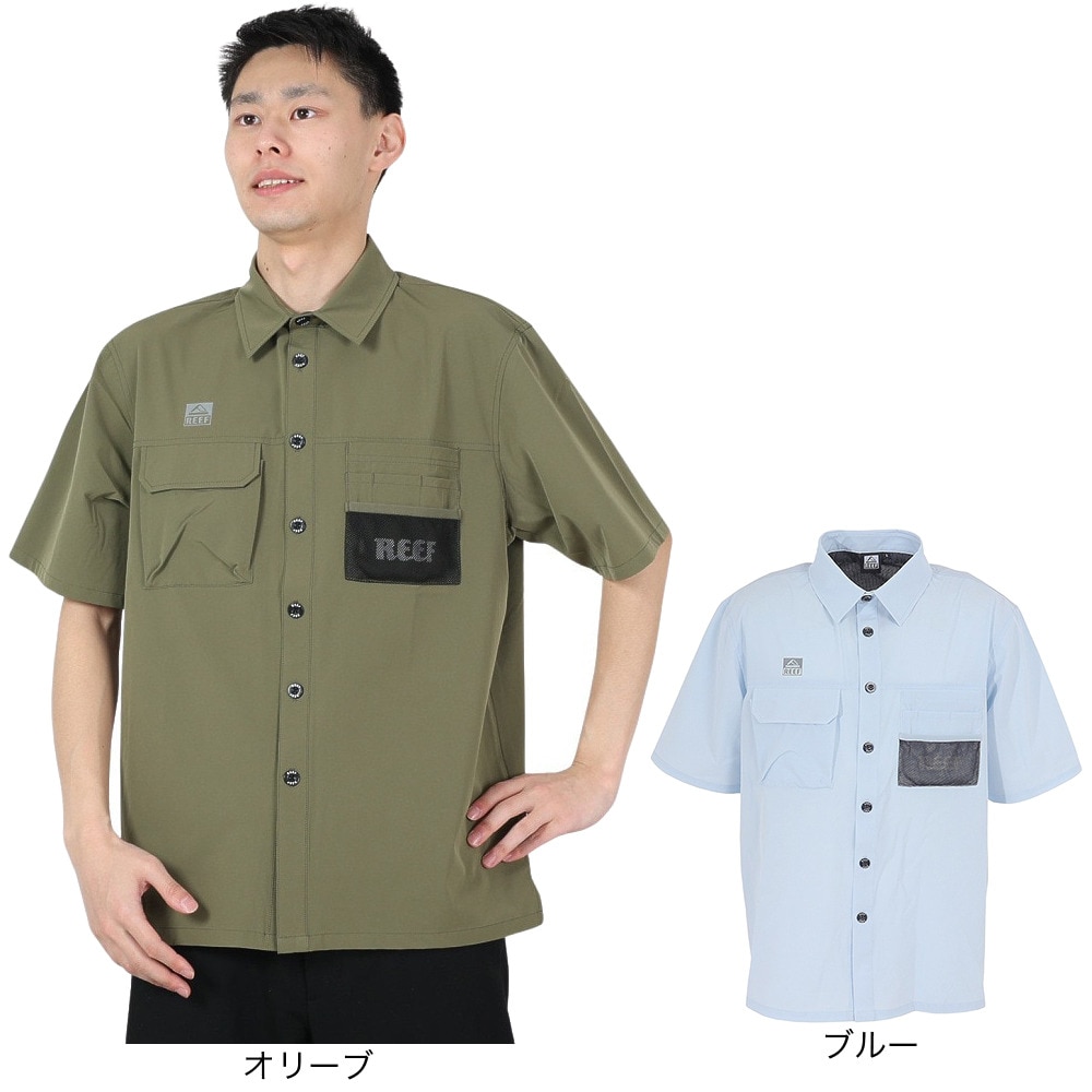 リーフ（REEF）（メンズ）半袖シャツ メンズ BAJA COLAR RFWSM2301-S.BLU