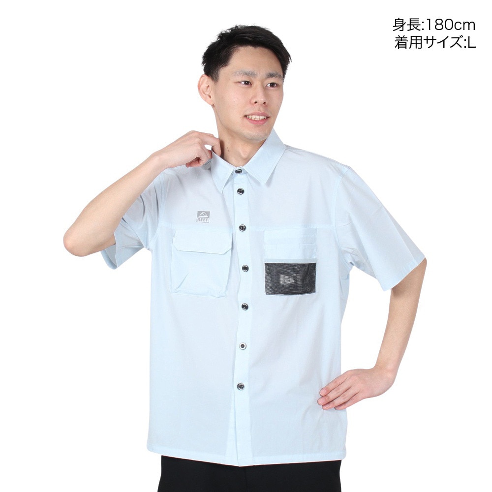 リーフ（REEF）（メンズ）半袖シャツ メンズ BAJA COLAR RFWSM2301-S.BLU