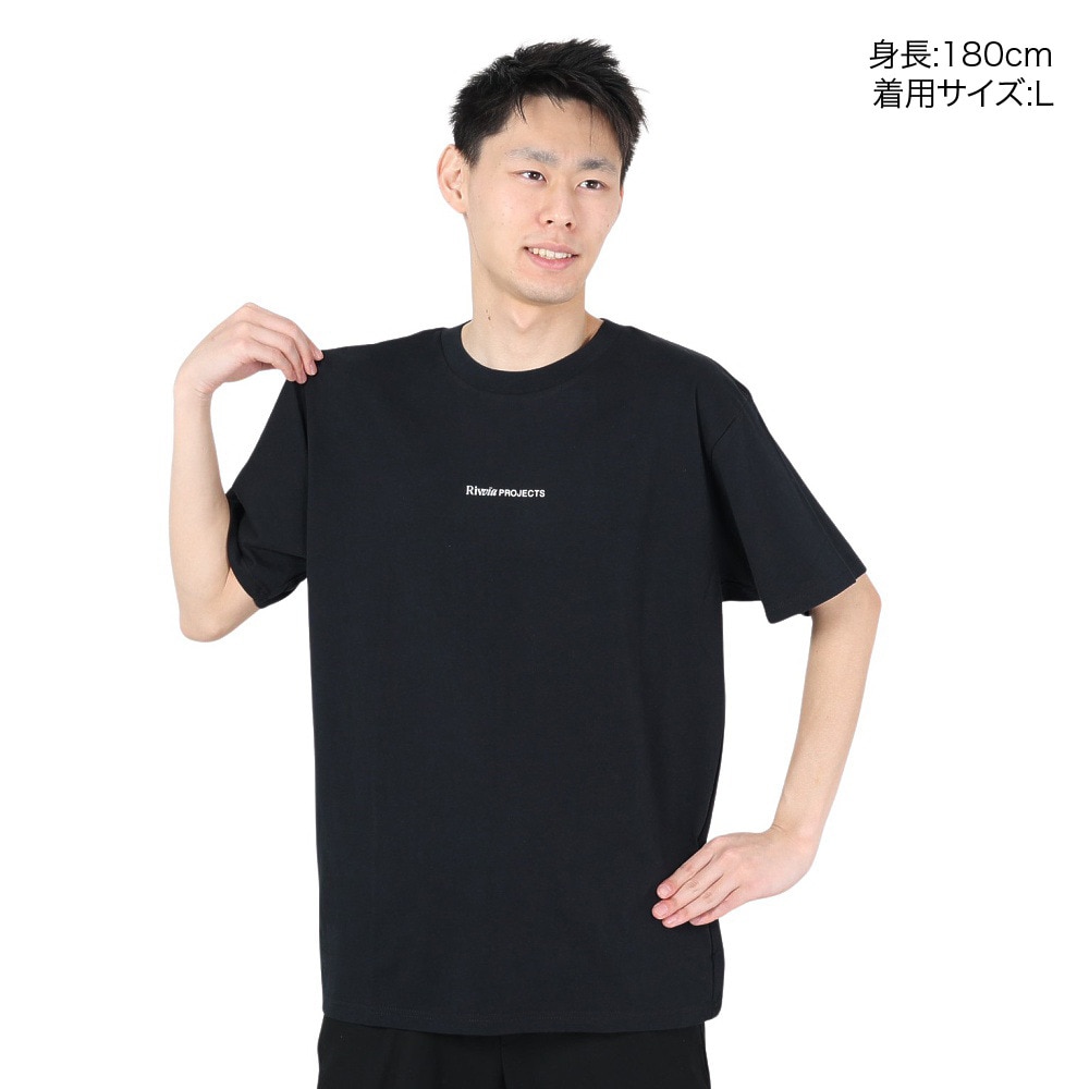 リヴィアプロジェクツ（Rivvia Projectu）（メンズ）半袖Tシャツ メンズ PROJECTING T-SHIRT RTE-23101-BLK
