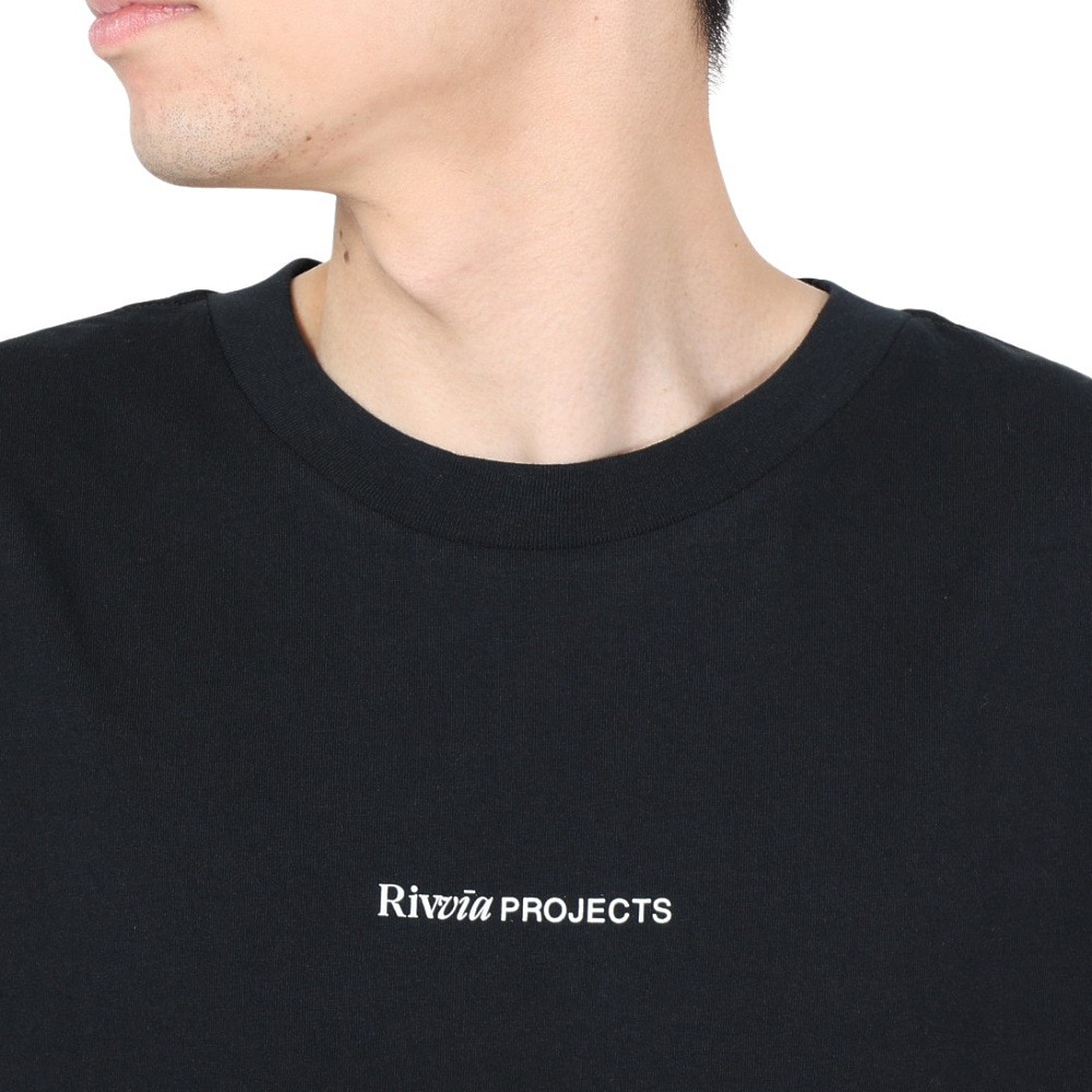 リヴィアプロジェクツ（Rivvia Projectu）（メンズ）半袖Tシャツ メンズ PROJECTING T-SHIRT RTE-23101-BLK