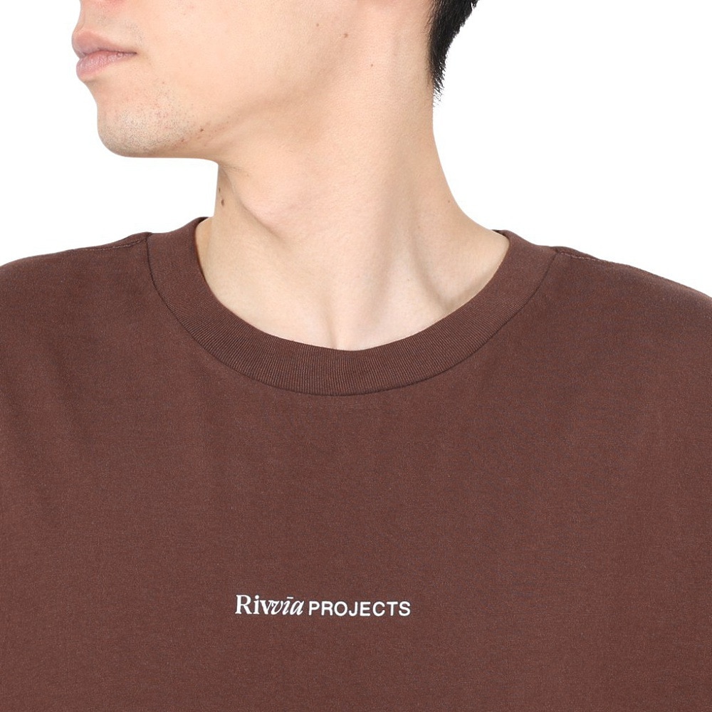リヴィアプロジェクツ（Rivvia Projectu）（メンズ）半袖Tシャツ メンズ PROJECTING T-SHIRT RTE-23101-CHESTNUT