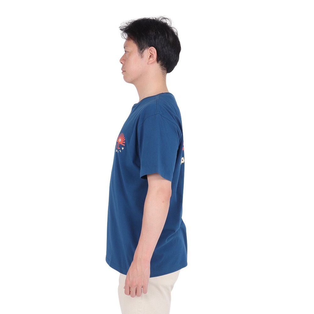リヴィアプロジェクツ（Rivvia Projectu）（メンズ）NIGHT+DAY 半袖Tシャツ RTE-23203-NAV