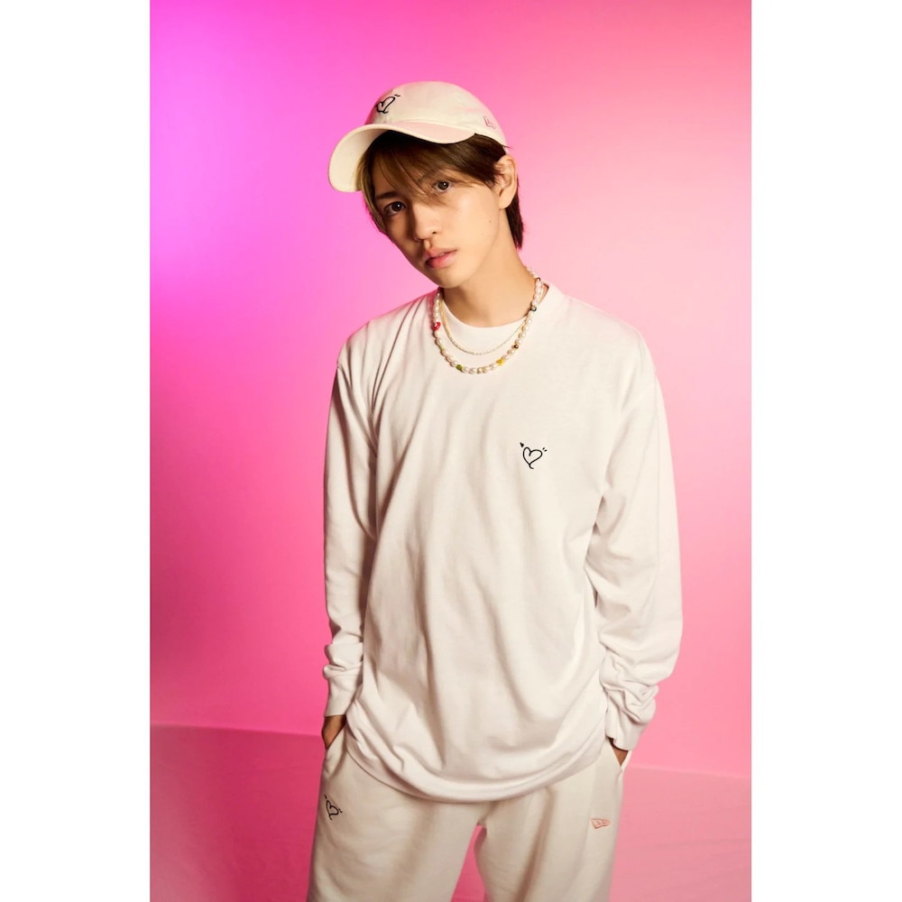 ニューエラ（NEW ERA）（メンズ）長袖 コットン Tシャツ Genki Iwahashi 岩橋玄樹 ホワイト レギュラーフィット 13546327