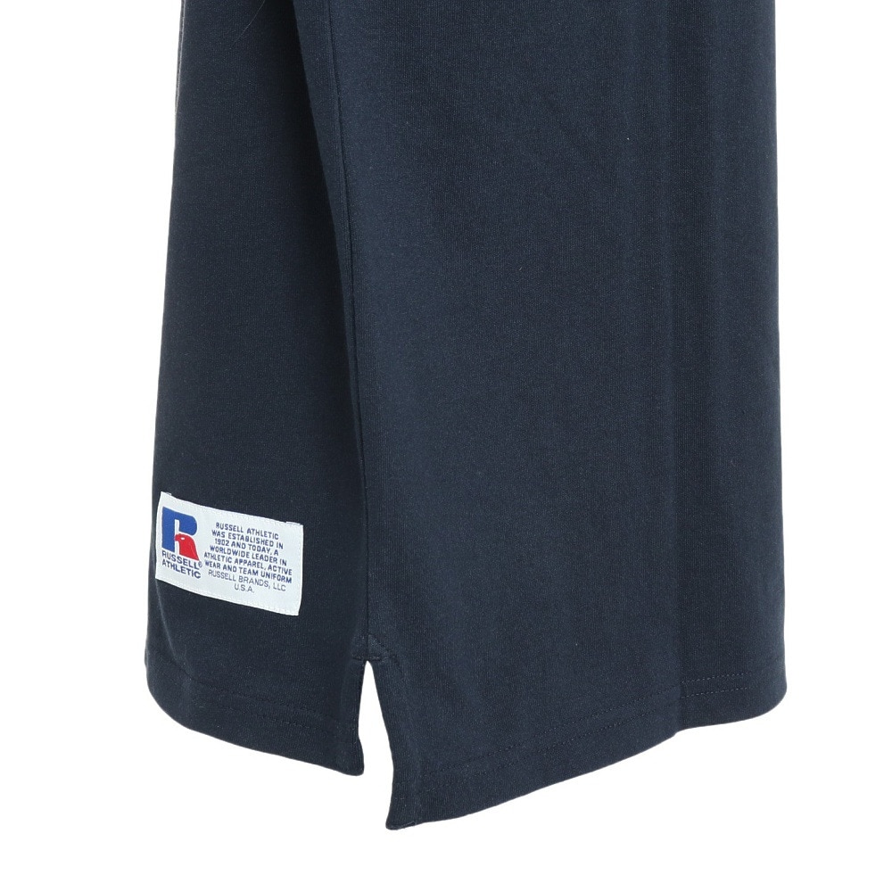ラッセル（RUSSELL）（メンズ）Tシャツ 五分袖 メンズ 16/-OE フットボール 綿100% サイドスリット RBM23S0004 NVY