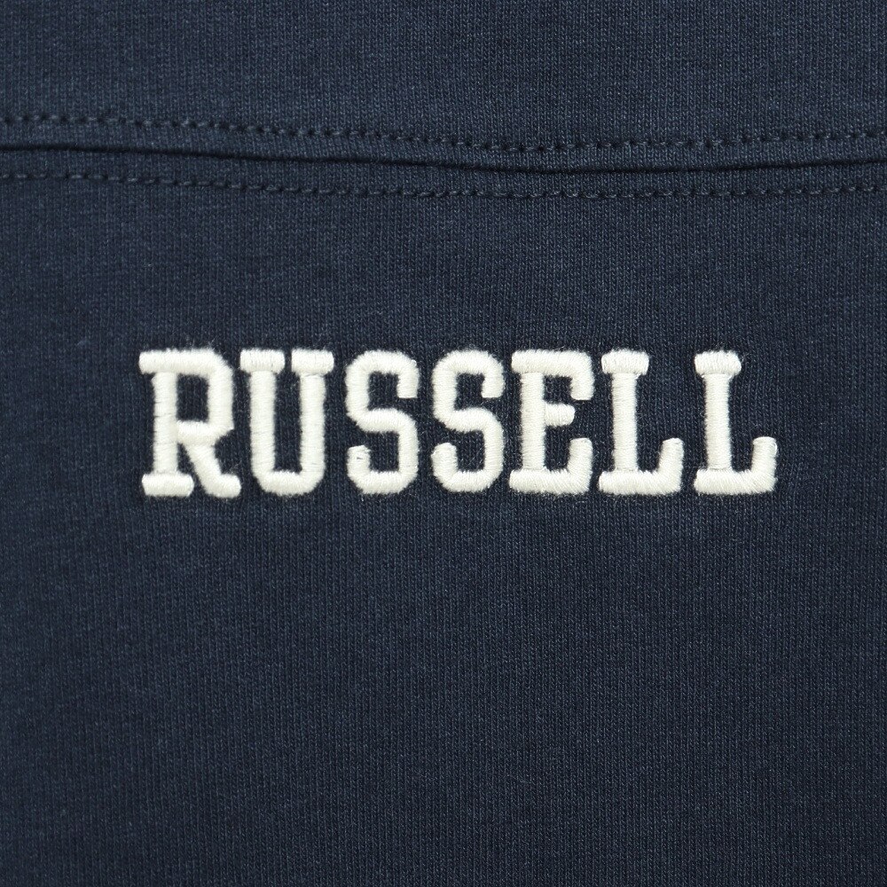 ラッセル（RUSSELL）（メンズ）Tシャツ 五分袖 メンズ 16/-OE フットボール 綿100% サイドスリット RBM23S0004 NVY