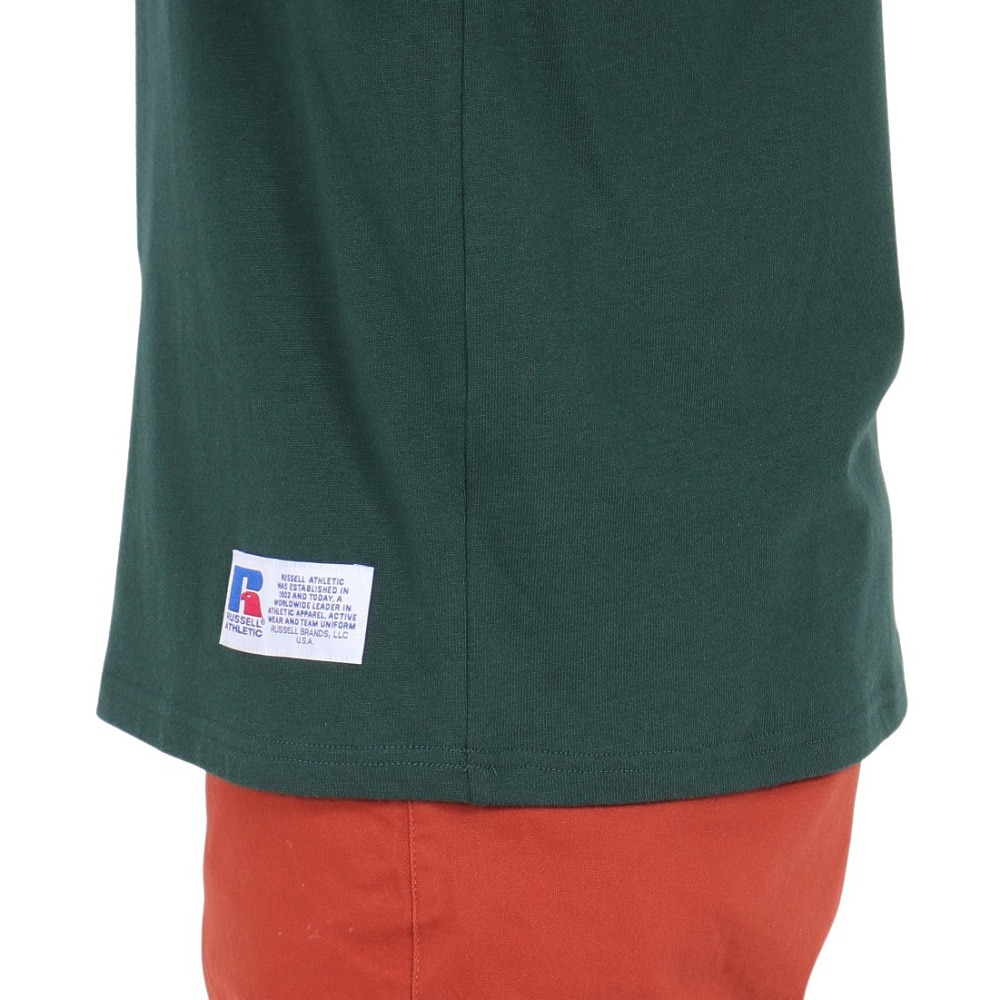 ラッセル（RUSSELL）（メンズ）半袖Tシャツ メンズ 88/12 カレッジクルーネック RBM23S0005 GRN