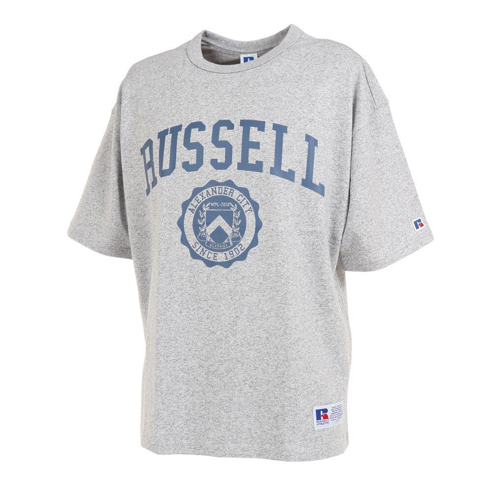 ラッセル（RUSSELL）（メンズ）半袖Tシャツ メンズ 88/12 カレッジクルーネック RBM23S0005 MGRY