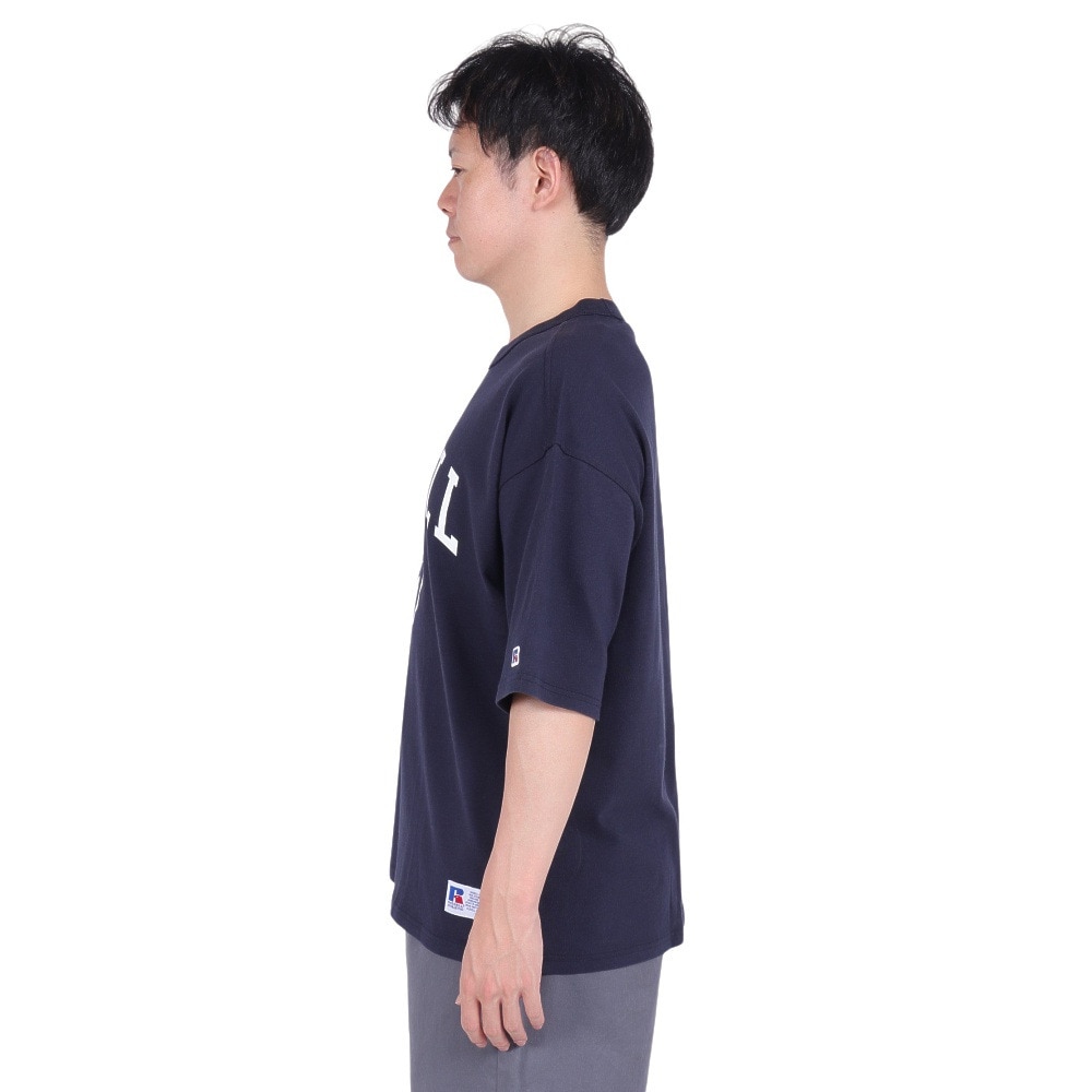 ラッセル（RUSSELL）（メンズ）半袖Tシャツ メンズ 88/12 カレッジクルーネックTシャツ RBM23S0005 NVY