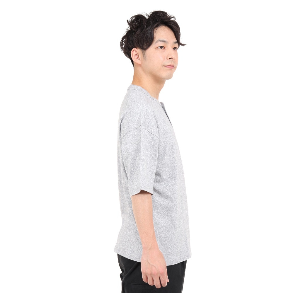 ラッセル（RUSSELL）（メンズ）半袖Tシャツ メンズ 88/12 ヘンリーネック RBM23S0006 MGRY