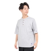 ラッセル（RUSSELL）（メンズ）半袖Tシャツ メンズ 88/12 ヘンリーネック RBM23S0006 MGRY