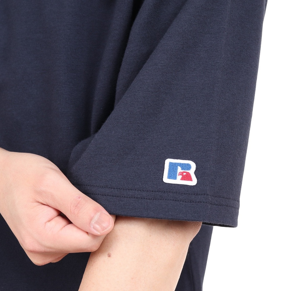 ラッセル（RUSSELL）（メンズ）半袖Tシャツ メンズ 88/12 ヘンリーネックTシャツ RBM23S0006 NVY