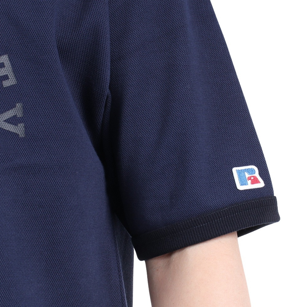 ラッセル（RUSSELL）（メンズ）半袖Tシャツ メンズ ドライフィット 鹿の子  RBM23S0007 NVY