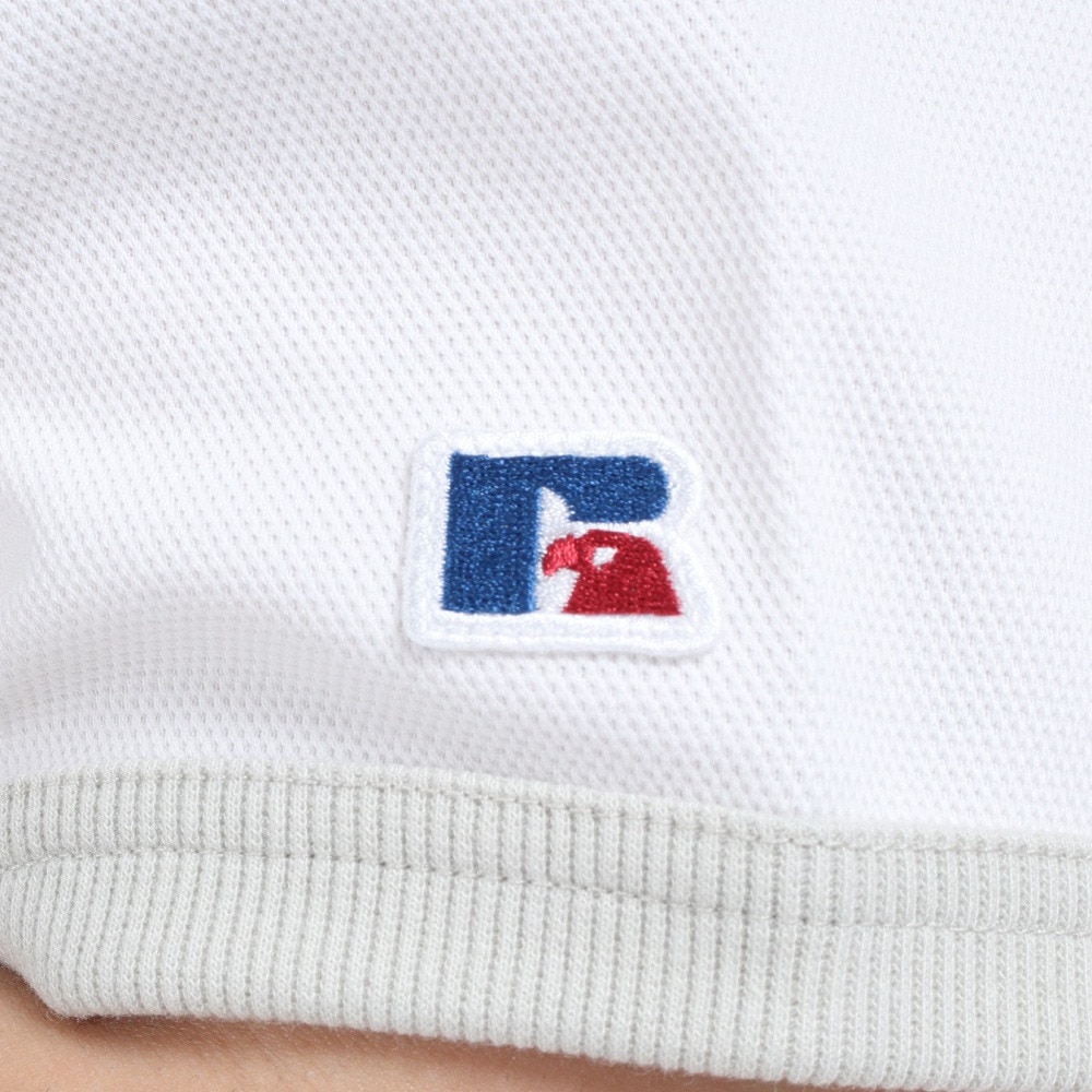 ラッセル（RUSSELL）（メンズ）半袖Tシャツ メンズ ドライフィット 鹿の子  RBM23S0007 WHT