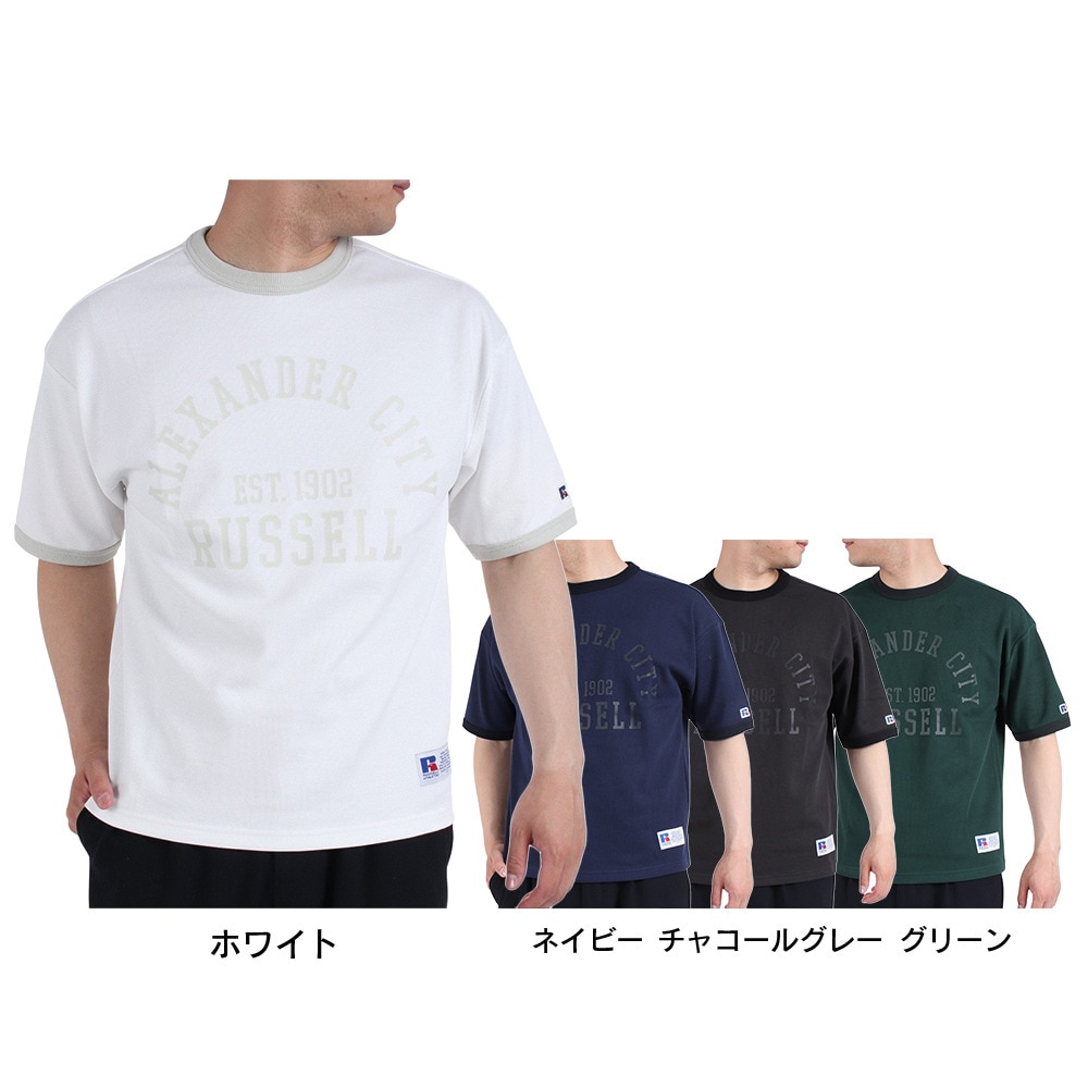 ラッセル（RUSSELL）（メンズ）半袖Tシャツ メンズ ドライフィット 鹿の子  RBM23S0007 CGRY