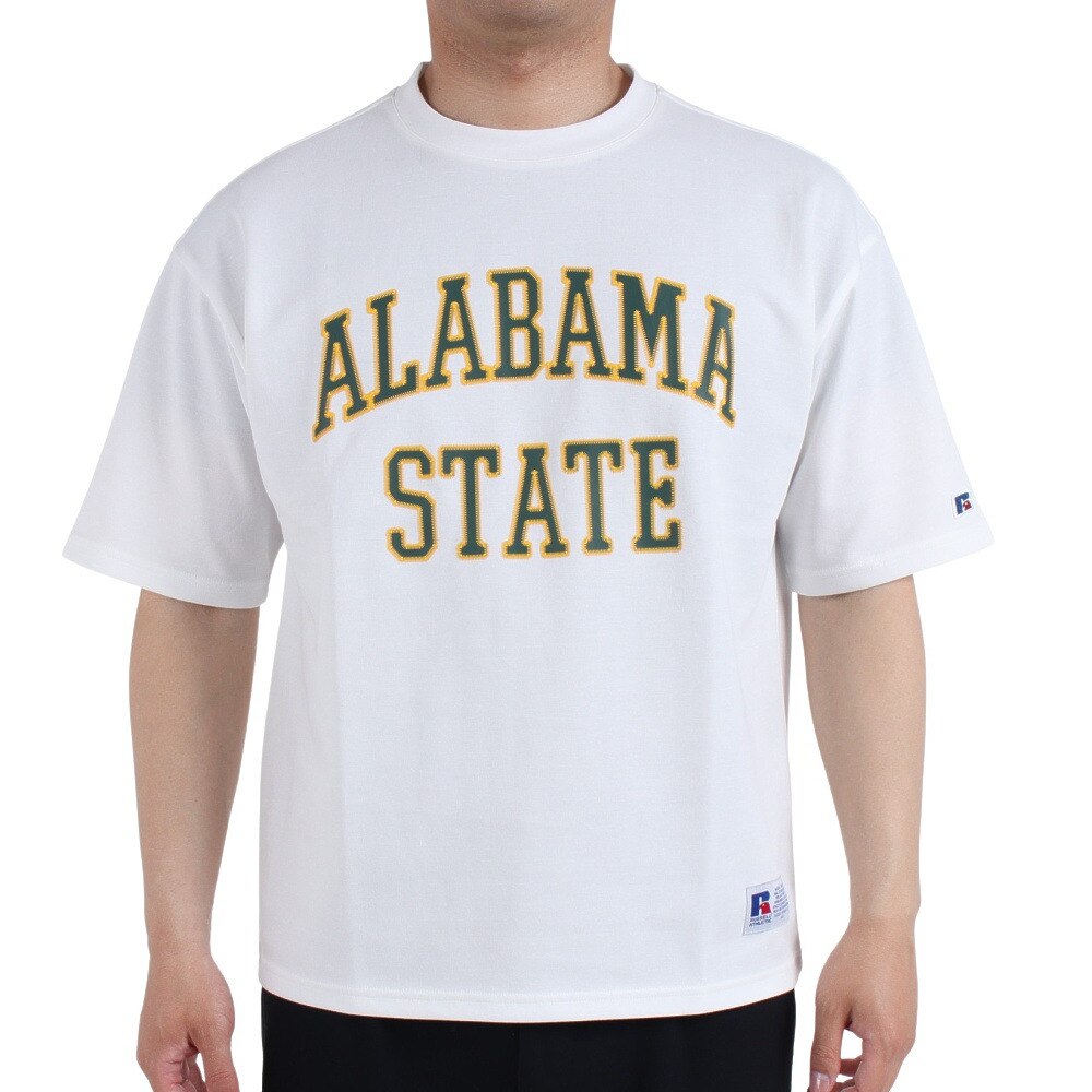 ラッセル（RUSSELL）（メンズ）半袖Tシャツ メンズ ドライフィット  RBM23S0008 WHT