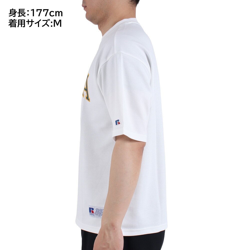 ラッセル（RUSSELL）（メンズ）半袖Tシャツ メンズ ドライフィット  RBM23S0008 WHT