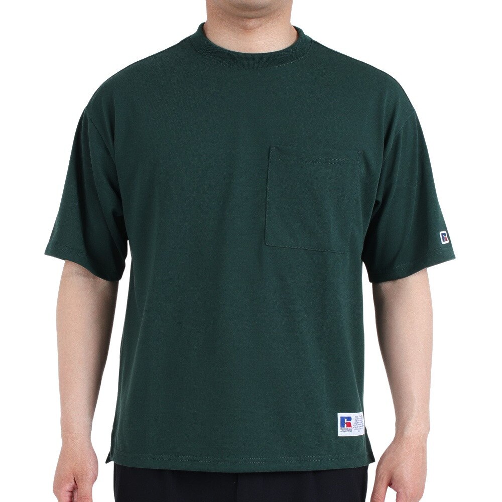 ラッセル（RUSSELL）（メンズ）半袖Tシャツ メンズ コットンライク  RBM23S0009 GRN