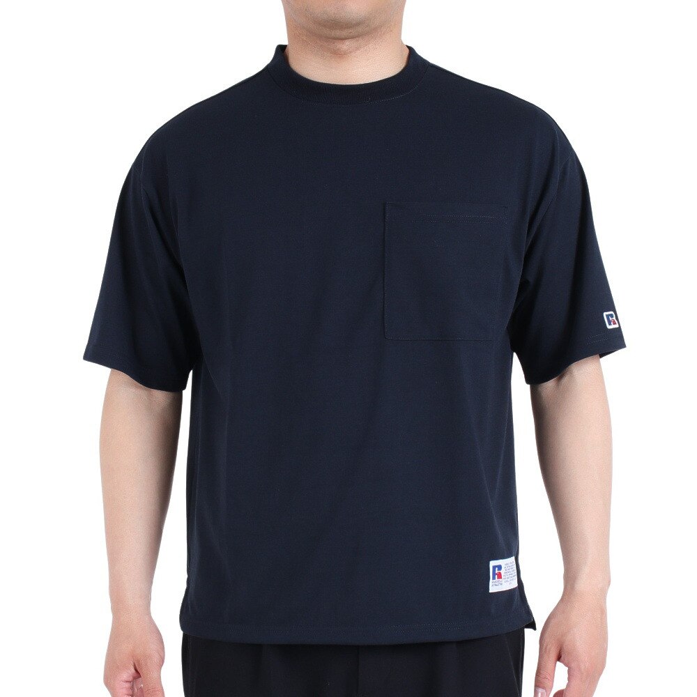 ラッセル（RUSSELL）（メンズ）半袖Tシャツ メンズ コットンライク ポケット RBM23S0009 NVY