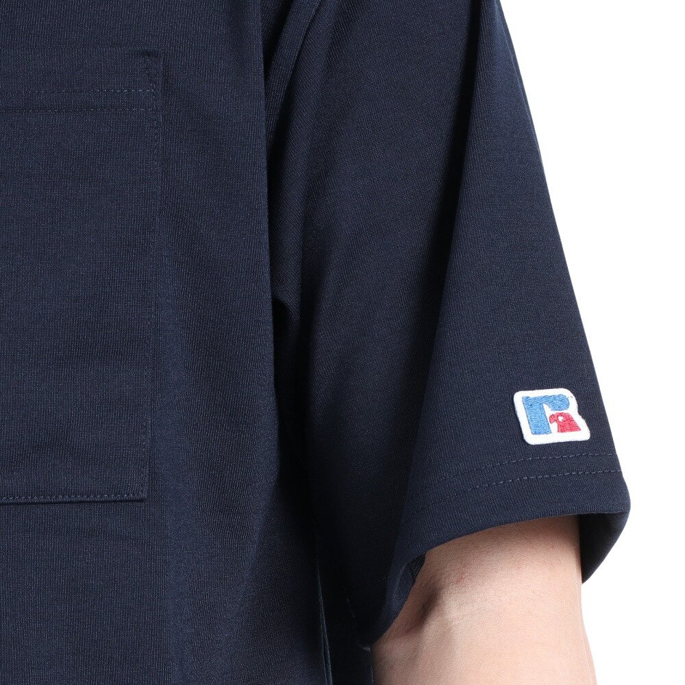 ラッセル（RUSSELL）（メンズ）半袖Tシャツ メンズ コットンライク ポケット RBM23S0009 NVY