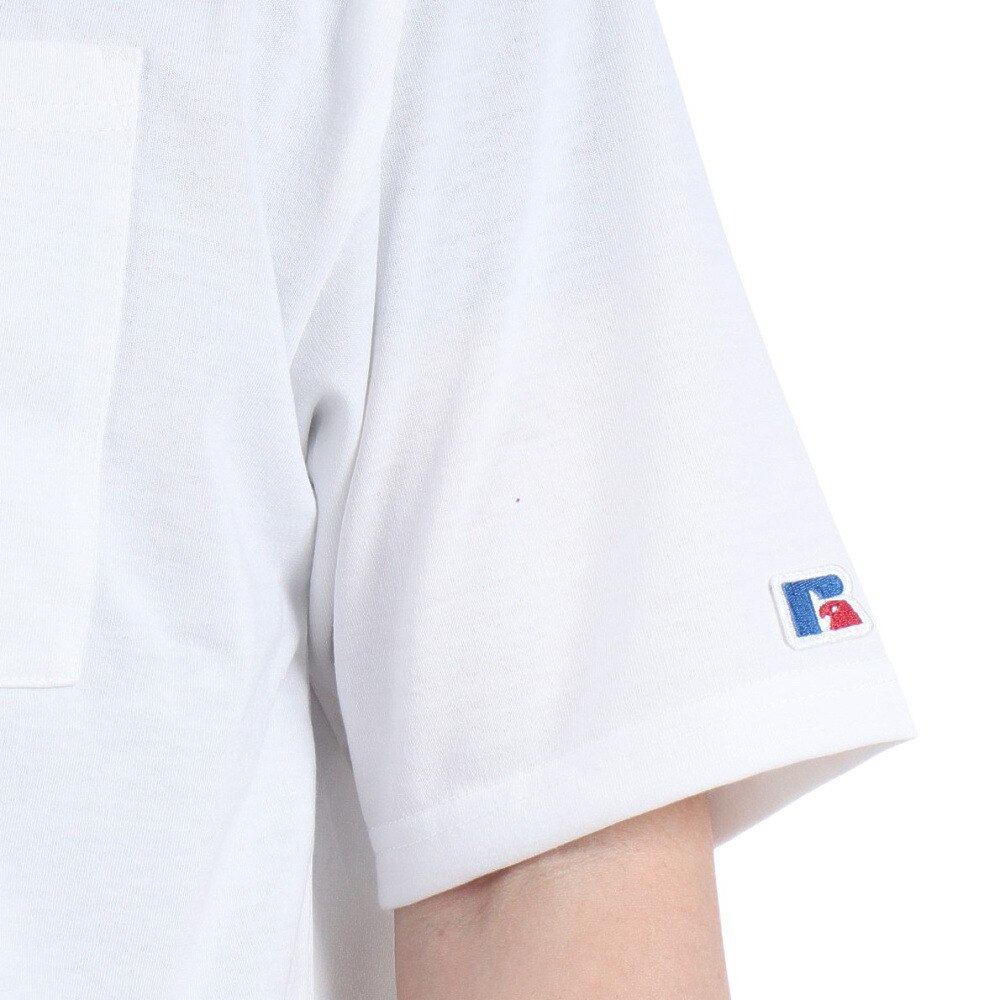 ラッセル（RUSSELL）（メンズ）半袖Tシャツ メンズ コットンライク ポケット RBM23S0009 WHT