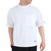 ラッセル（RUSSELL）（メンズ）半袖Tシャツ メンズ コットンライク ポケット RBM23S0009 WHT