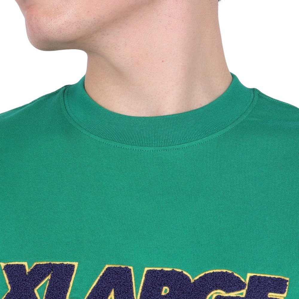 エクストララージ（XLARGE）（メンズ、レディース）半袖Tシャツ メンズ CHENILLE STANDARD 101232011023-GREEN