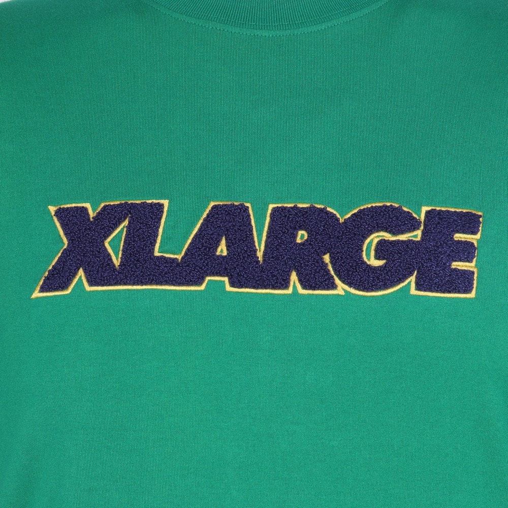 エクストララージ（XLARGE）（メンズ、レディース）半袖Tシャツ メンズ CHENILLE STANDARD 101232011023-GREEN