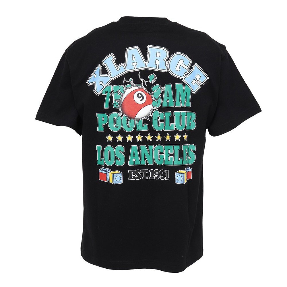 エクストララージ（メンズ、レディース）半袖Tシャツ メンズ XL POOL CLUB  101232011027-BLACK