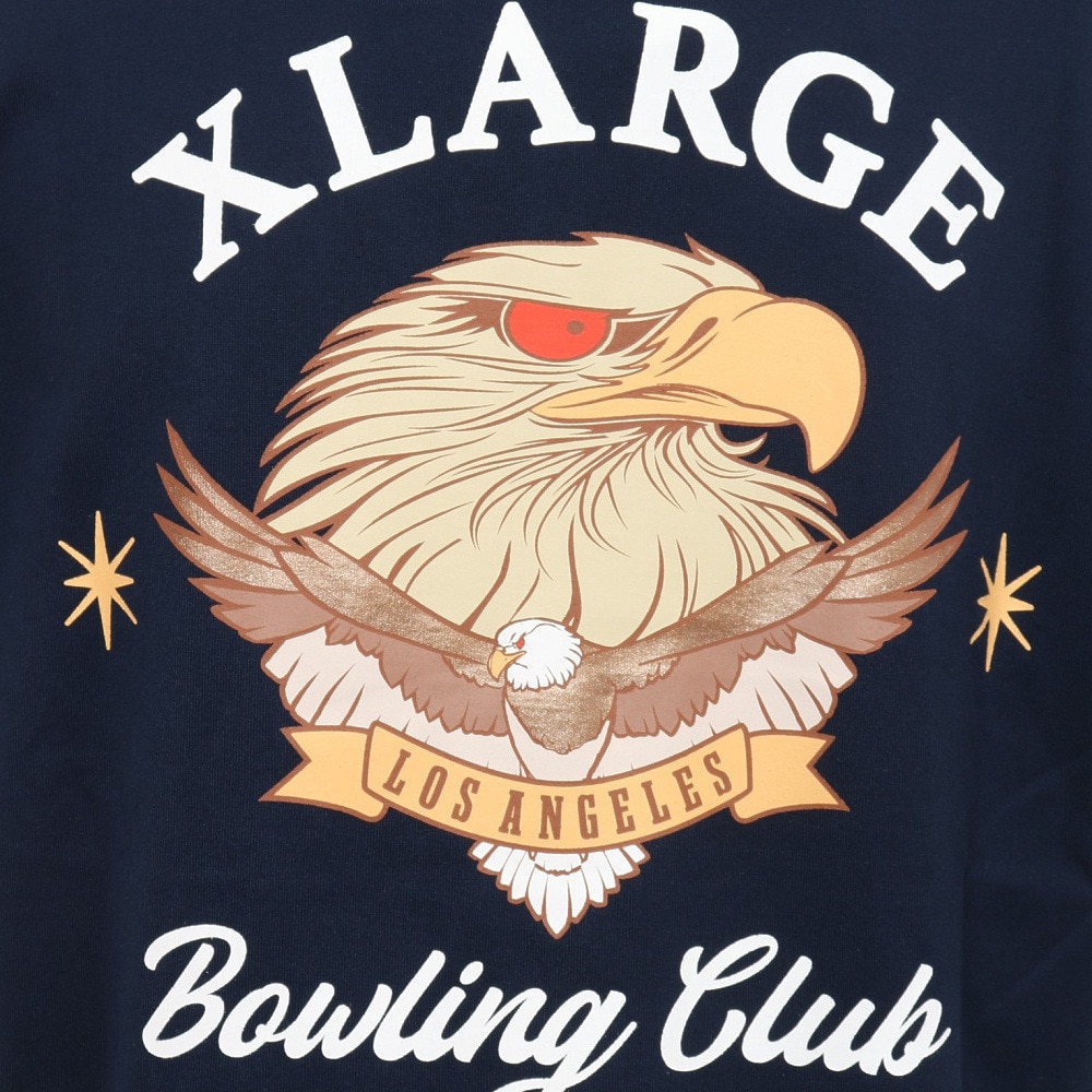 エクストララージ（XLARGE）（メンズ、レディース）半袖Tシャツ メンズ BOWLING CLUB  101232011038-NAVY