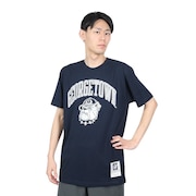 ミッチェルアンドネス（Mitchell&Ness）（メンズ）半袖Tシャツ メンズ NCAA ARCH LOGO TEE GEORGE BMTRTP21133-GTWNAVY