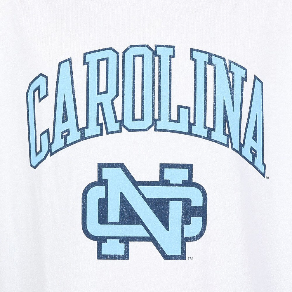 ミッチェルアンドネス（Mitchell&Ness）（メンズ）tシャツ 半袖 ホワイト 白 NCAA ARCH LOGO TEE NORTH BMTRTP21133-UNCWHIT