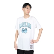 ミッチェルアンドネス（Mitchell&Ness）（メンズ）半袖Tシャツ メンズ NCAA ARCH LOGO TEE NORTH BMTRTP21133-UNCWHIT