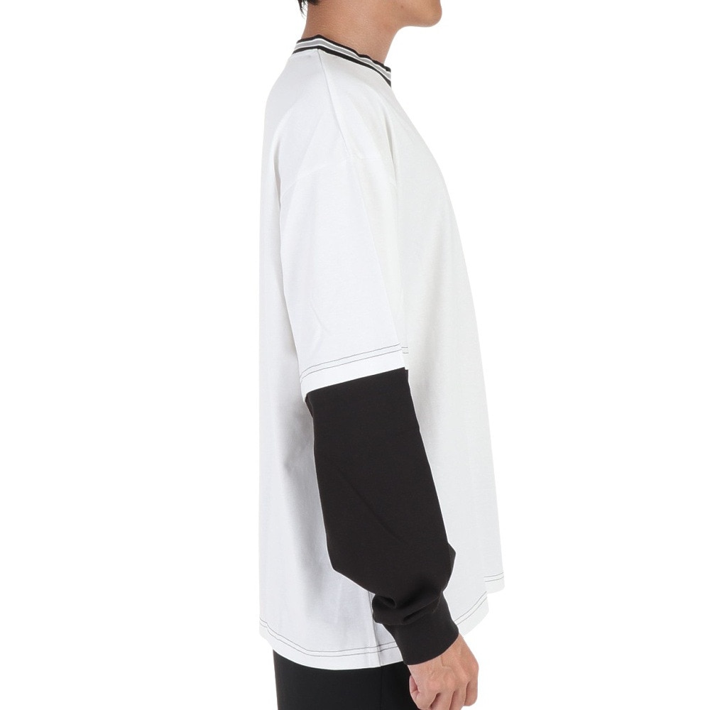 ヤックパック（YAK PAK）（メンズ）長袖Tシャツ メンズ フェイクレイヤード ロンT 3710101-07 WHT