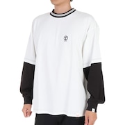 ヤックパック（YAK PAK）（メンズ）長袖Tシャツ メンズ フェイクレイヤード ロンT 3710101-07 WHT