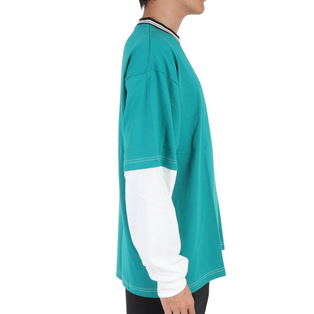 ヤックパック（YAK PAK）（メンズ）長袖Tシャツ メンズ フェイクレイヤード ロンT 3710101-52 GRN
