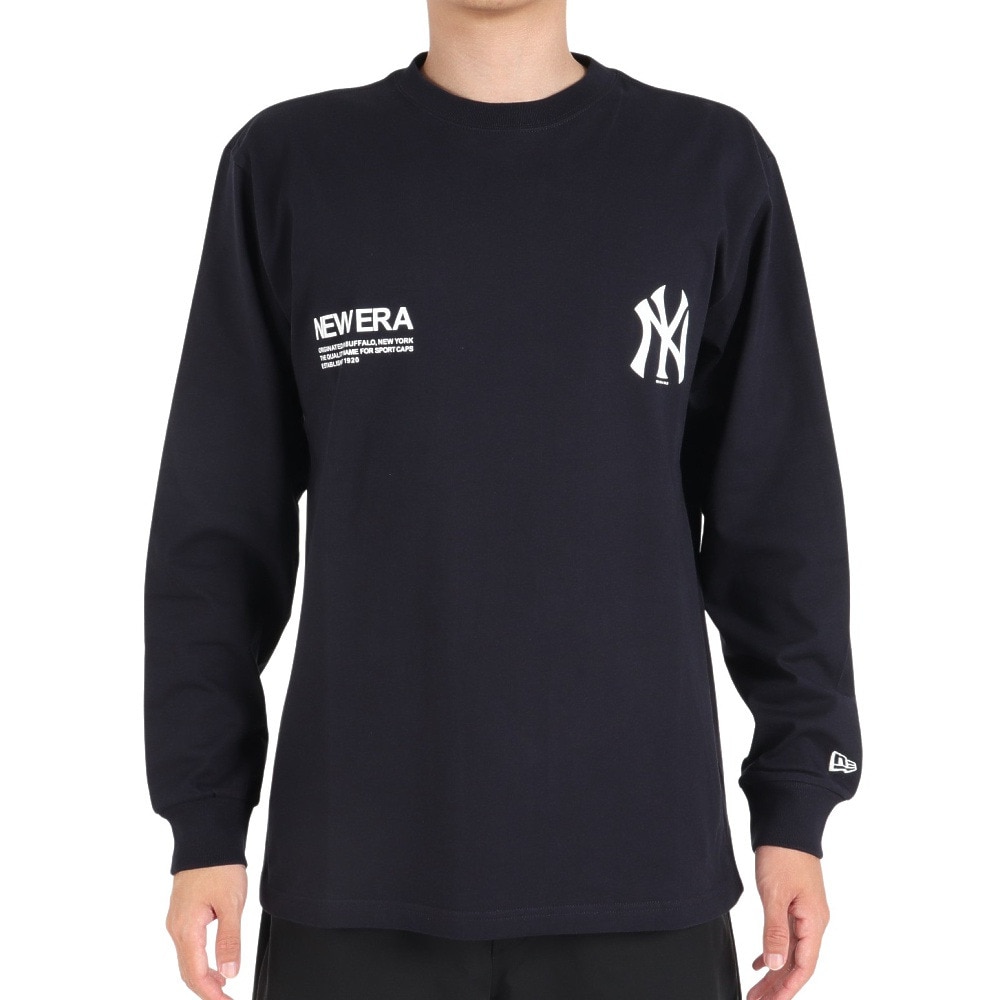 ニューエラ（NEW ERA）（メンズ、レディース）長袖Tシャツ メンズ MLB Apparel ニューヨーク・ヤンキース NVY 13755420