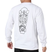 ニューエラ（NEW ERA）（メンズ）長袖 コットン Tシャツ DOG TOWN ドッグタウン スケートボード ホワイト レギュラーフィット 13772330