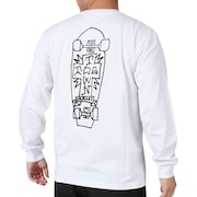 (メンズ)長袖 コットン Tシャツ DOG TOWN ドッグタウン スケートボード ホワイト レギュラーフィット 13772330