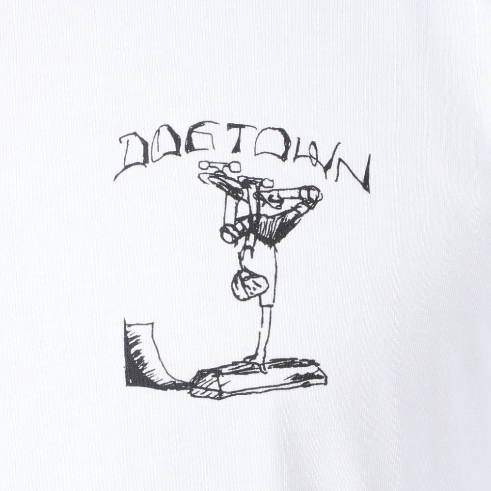 ニューエラ（NEW ERA）（メンズ）長袖 コットン Tシャツ DOG TOWN ドッグタウン クロスロゴ ホワイト レギュラーフィット 13772331