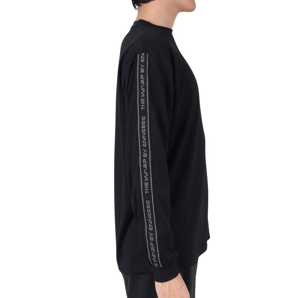 ザ・ワープ・バイ・エネーレ（The Warp By Ennerre）（メンズ）LINED GRAPHIC 長袖Tシャツ WB3QJB13 BLK