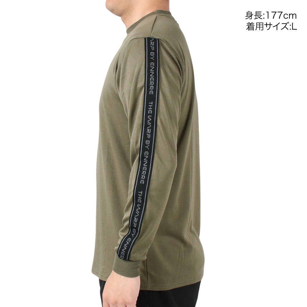 ザ・ワープ・バイ・エネーレ（The Warp By Ennerre）（メンズ）LINED GRAPHIC 長袖Tシャツ WB3QJB13 OLV