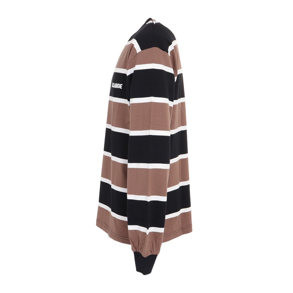 エクストララージ（メンズ）長袖Tシャツ メンズ STANDARD LOGO STRIPED  101233011012-BLACK