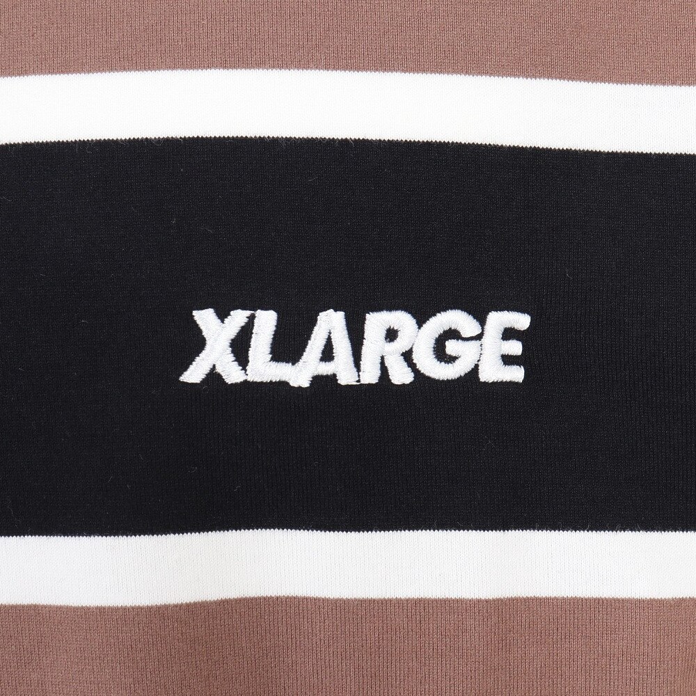 エクストララージ（メンズ）長袖Tシャツ メンズ STANDARD LOGO STRIPED  101233011012-BLACK