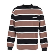 エクストララージ(メンズ)長袖Tシャツ メンズ STANDARD LOGO STRIPED  101233011012-BLACK