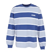 (メンズ)長袖Tシャツ メンズ STANDARD LOGO STRIPED  101233011012-BLUE