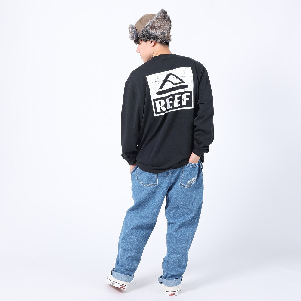 リーフ（REEF）（メンズ）SQUARE LOGO 長袖Tシャツ RFTEM2335-BLK