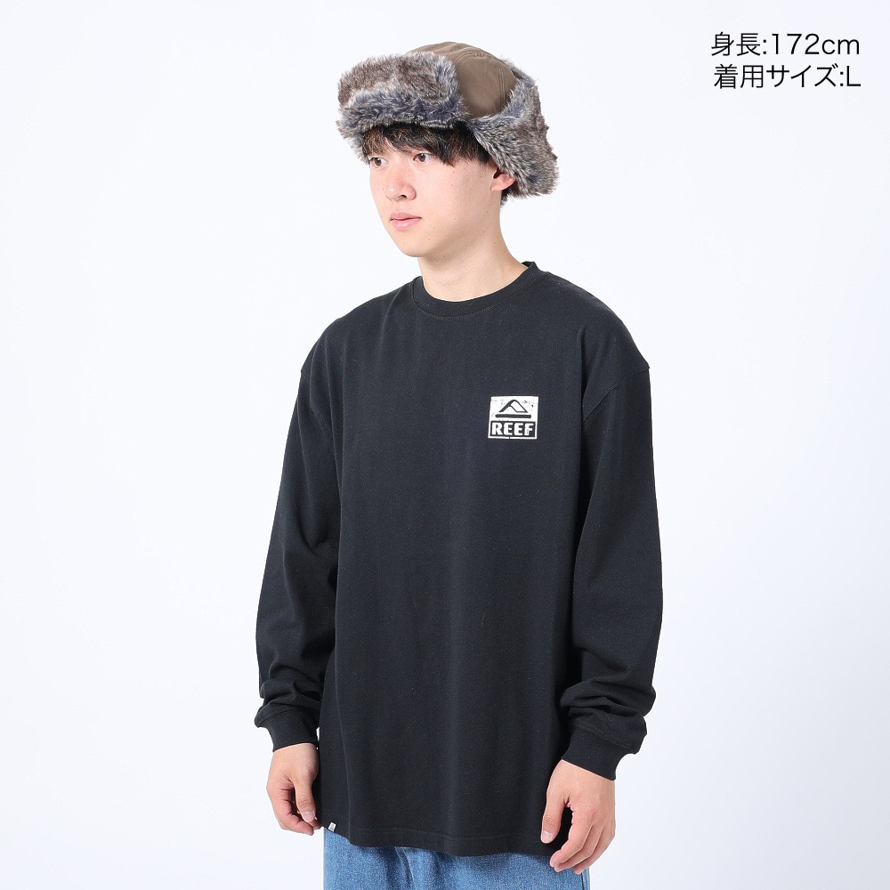 リーフ（REEF）（メンズ）SQUARE LOGO 長袖Tシャツ RFTEM2335-BLK