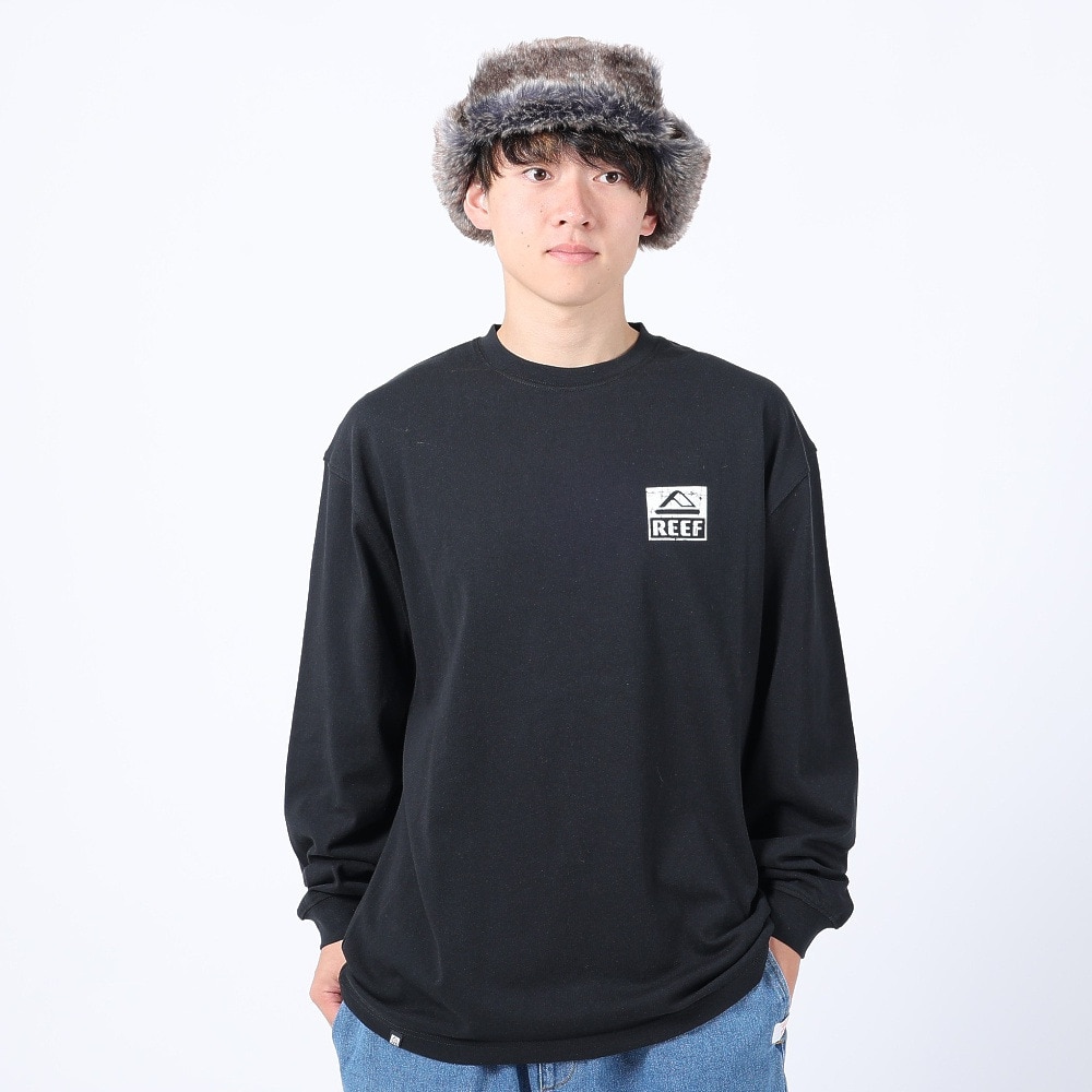 リーフ（REEF）（メンズ）SQUARE LOGO 長袖Tシャツ RFTEM2335-BLK