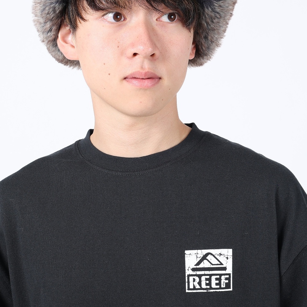 リーフ（REEF）（メンズ）SQUARE LOGO 長袖Tシャツ RFTEM2335-BLK