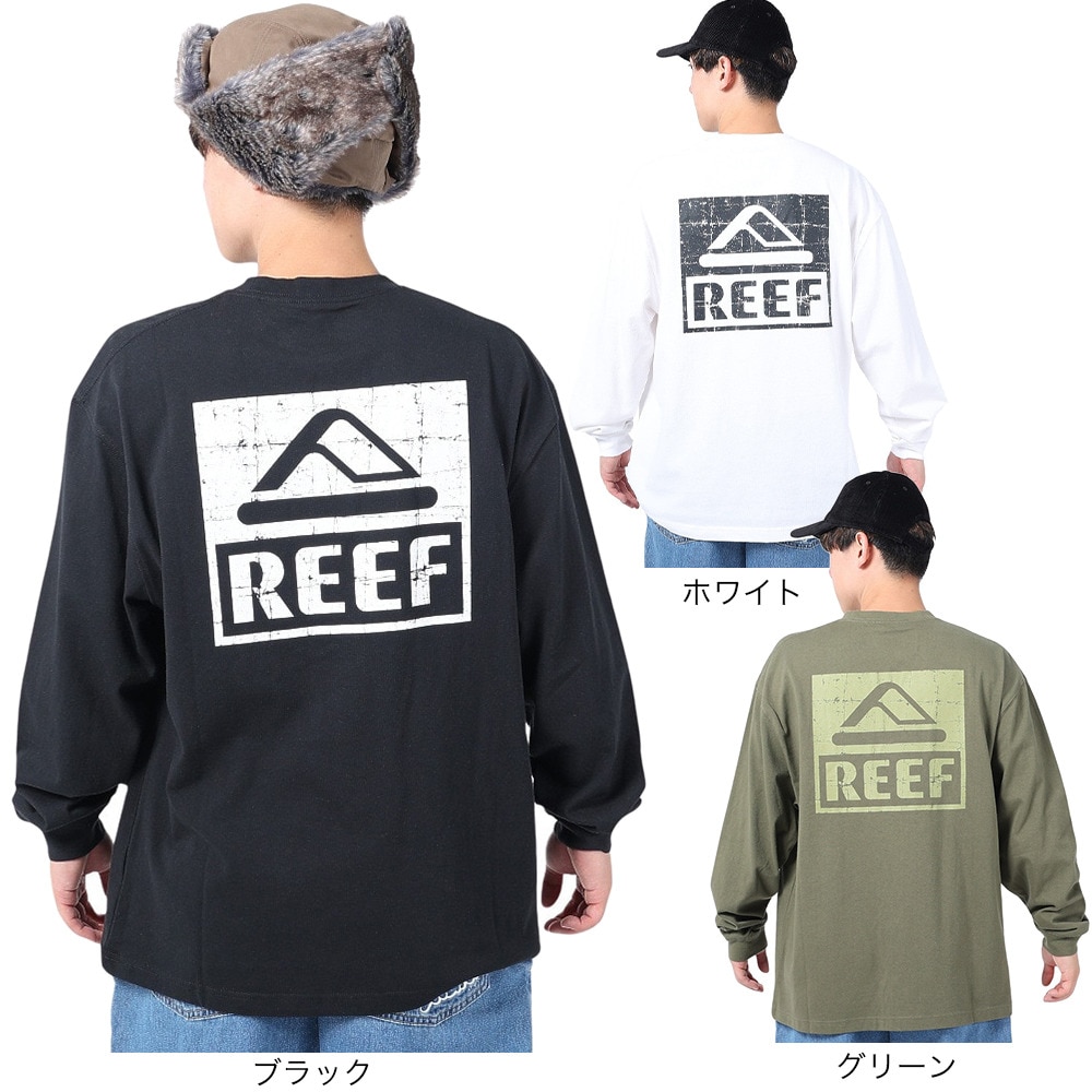 リーフ（REEF）（メンズ）SQUARE LOGO 長袖Tシャツ RFTEM2335-BLK